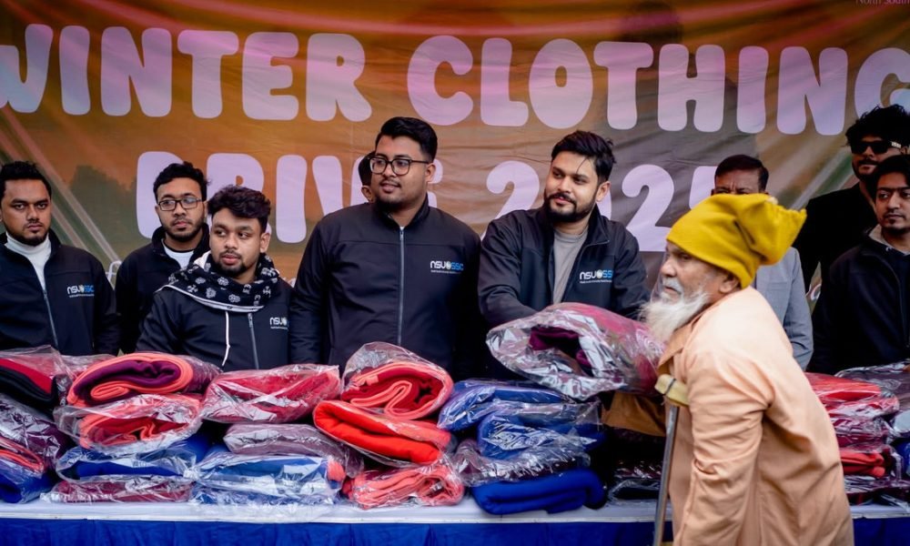 NSUSSC Distributes Winter Relief to Underprivileged Families in Rajshahi