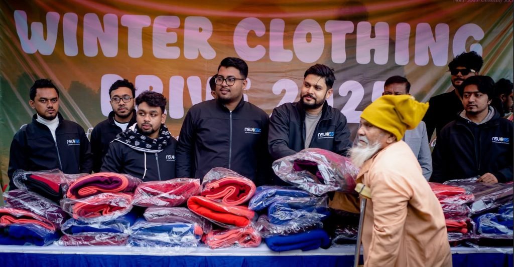 NSUSSC Distributes Winter Relief to Underprivileged Families in Rajshahi