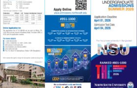 NSU Undergraduate Admission Summer 2026: Requirements & Deadline