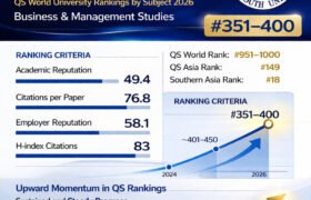 NSU Management Ranks Top 400 Globally in QS 2026